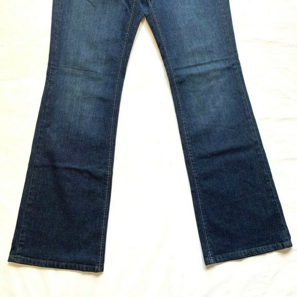 NEW Banana Republic Jeans Women 14L 37x36 Bootcut Stretch Flap Pocket Dark Wash - Picture 4 of 11